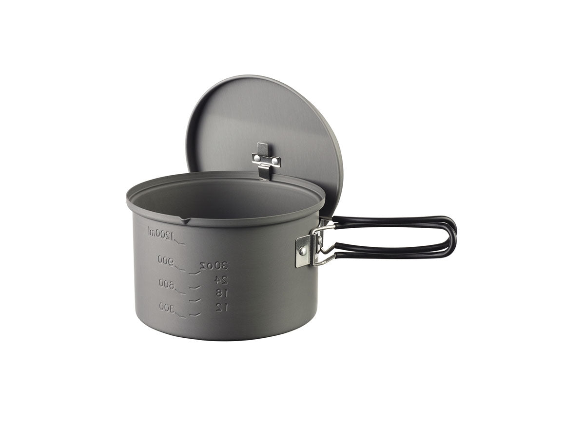 Esbit pentola campeggio 1600ml alluminio - coperchio con manico pieghevole