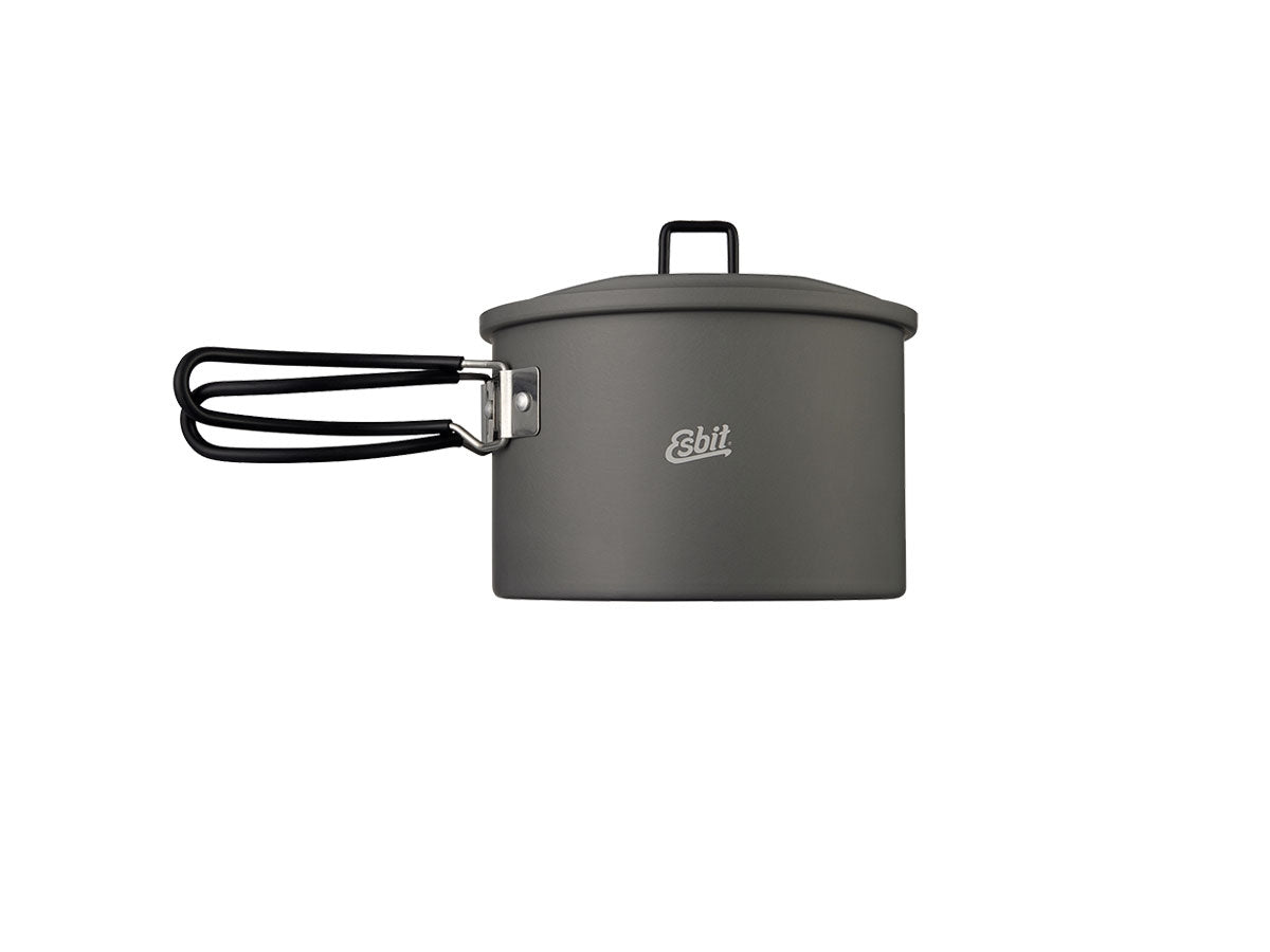 Esbit pentola campeggio 1600ml alluminio anodizzato con manici pieghevoli rivestiti silicone