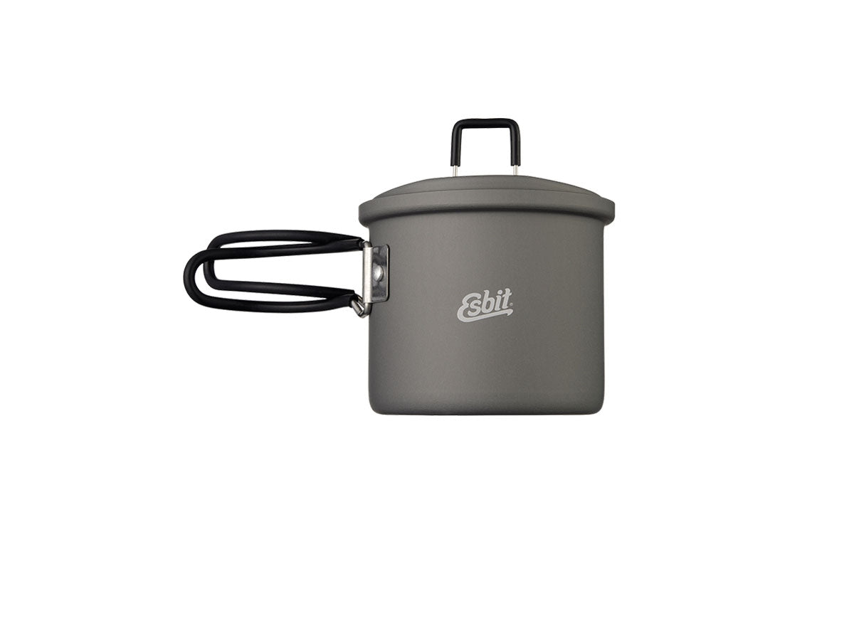 Esbit pentola campeggio 625ml alluminio anodizzato duro con manici pieghevoli silicone
