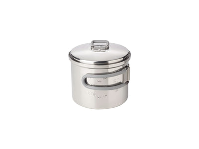 Esbit pentola campeggio 625ml acciaio - coperchio con manico pieghevole
