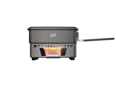 Set da cucina Esbit 1100 ml alluminio anodizzato con coperchio a gancio, veduta frontale