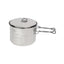 Set Esbit 1500 ml acciaio, dettaglio fornello ad alcool in ottone e manici
