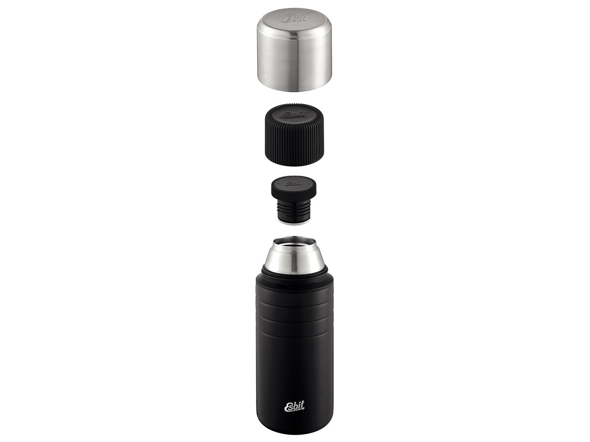 Esbit Majoris Thermos 1000ml Black - coperchio isolante superficie opaca antiscivolo