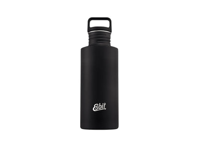 Borraccia Esbit Sculptor 750 ml Black in acciaio inox con bocca larga, veduta frontale