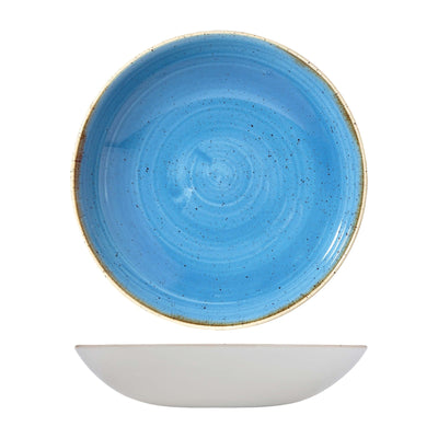 Churchill Stonecast Blu Puntinato Piatto Fondo in Ceramica Ø 31 cm 6 Pezzi