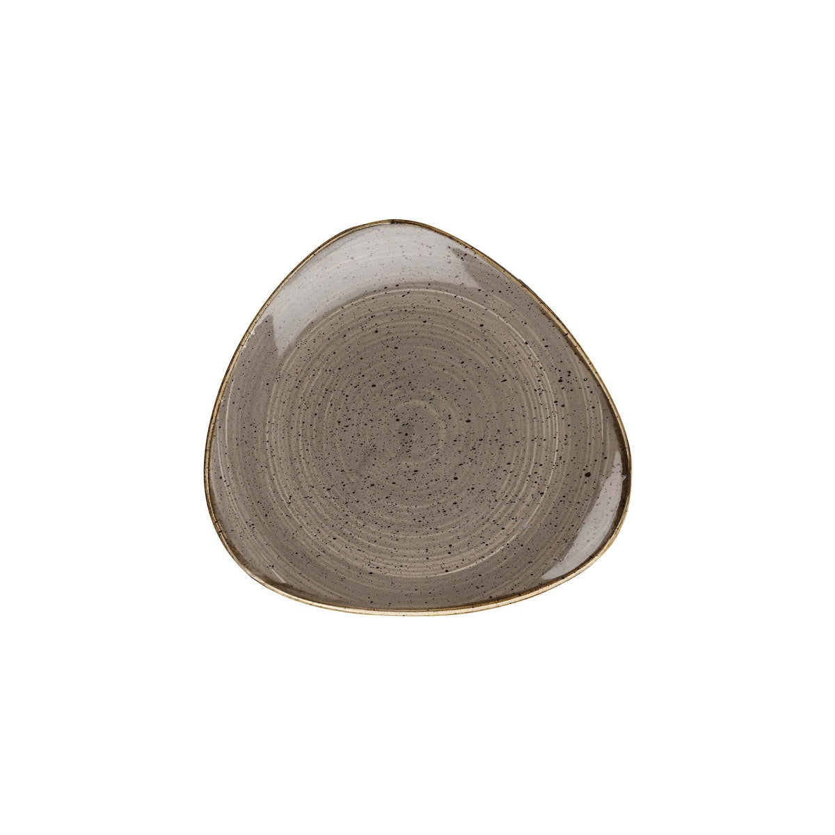 Churchill Stonecast Grigio Puntinato Piatto Piano Triangolare Ø 19,2 cm 12 Pezzi