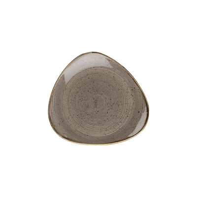 Churchill Stonecast Grigio Puntinato Piatto Piano Triangolare Ø 19,2 cm 12 Pezzi