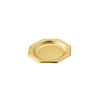 Finger Food Piattino in Plastica Oro Ottagonale 6x6 cm Confezione 25 Pezzi