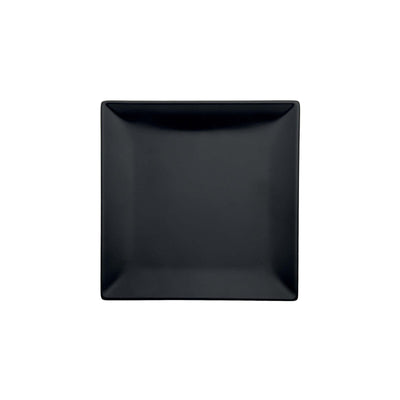 Boston Piatto Frutta Quadrato Stoneware Nero Opaco 18x18 cm 6 Pezzi