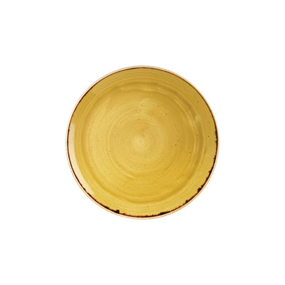 Churchill Stonecast Giallo Senape Puntinato Piatto Pane 16,5 cm 12 Pezzi