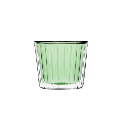 Thermic Glass Coppetta Cupcake Verde Vetro Borosilicato Ø 8,9 cm Set 2 Pezzi