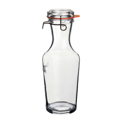 Lock Eat Caraffa in Vetro con Tappo e Guarnizione 1 Litro 12 Pezzi
