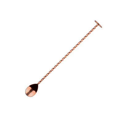 Cucchiaio Mescolatore Cocktail Acciaio Inox Placcato Rame 28 cm