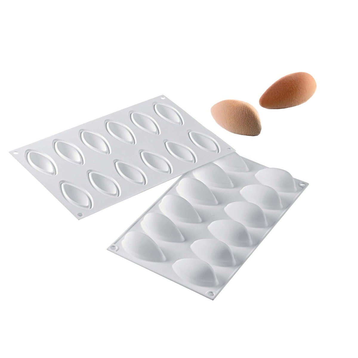 Stampo in Silicone Microflex Quenelle 12 Forme 6,3x2,9 cm