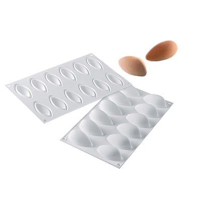 Stampo in Silicone Microflex Quenelle 12 Forme 6,3x2,9 cm