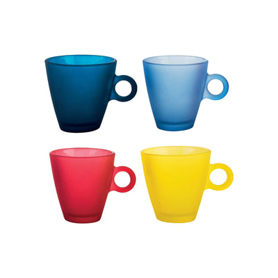 Bormioli Rocco Easy Bar Soft Color Tazza Espresso 10 cl Colori Assortiti 4 Pezzi