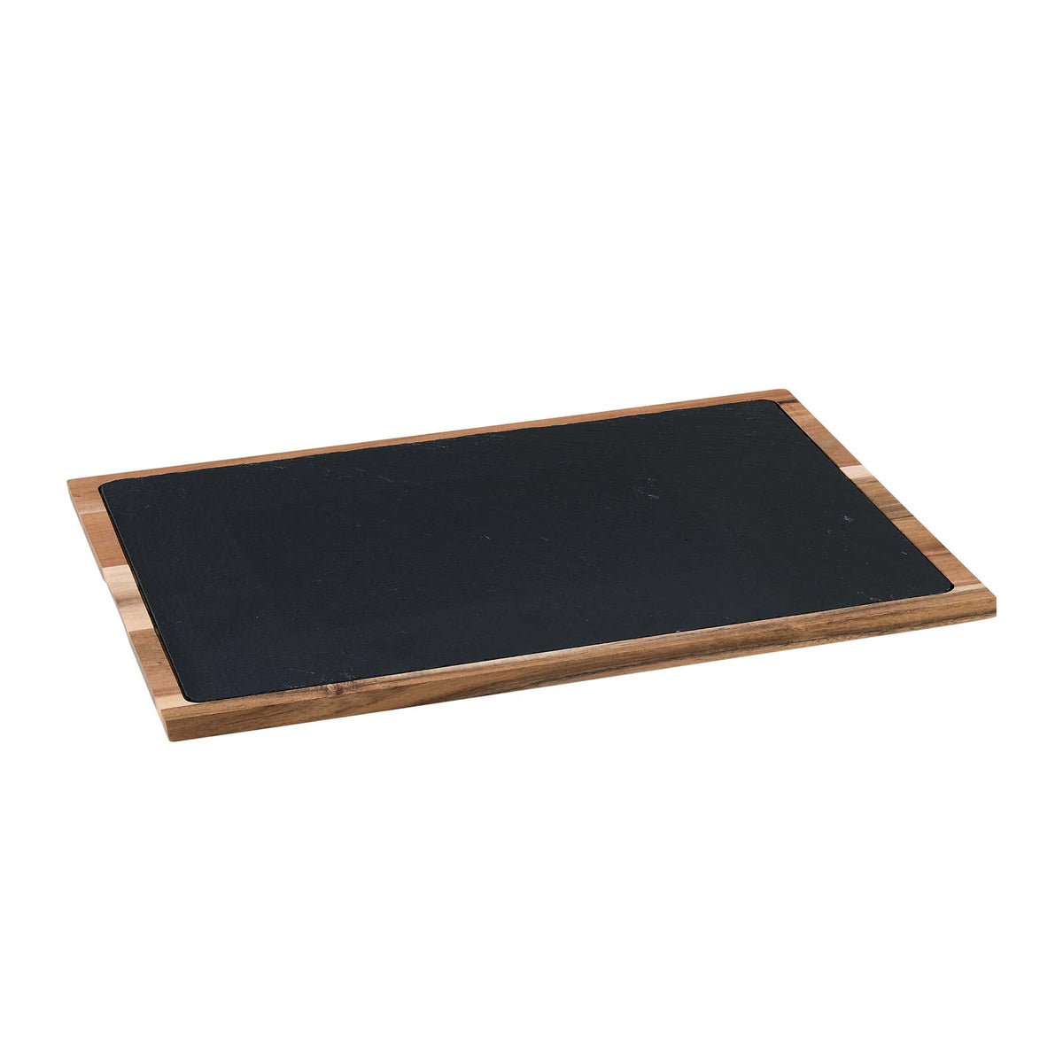 Vassoio in Legno con Ardesia Interna 35x20 cm