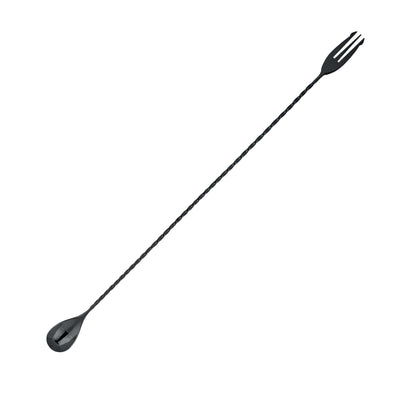 Cucchiaio Mescolatore da Bar Inox Finitura Nera 40 cm