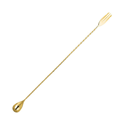 Cucchiaio Mescolatore da Bar Inox Placcato Oro 40 cm