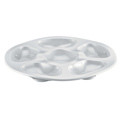 Vassoio in Melamina Bianca 6 Scomparti 28 cm 1 Pezzo