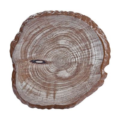 Tagliere Tondo in Melamina Effetto Legno Ø 33 cm 2 Pezzi