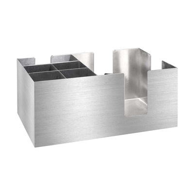 Bar Organizer Contenitore per Banco Bar Argento 24x15,5 cm H 10,5 cm