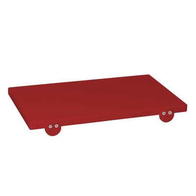 Tagliere in Polietilene Rosso con Battente 60x40 cm H 2 cm
