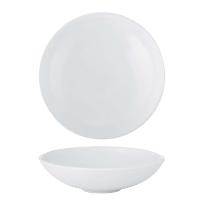 Monaco Piatto Fondo in Stoneware Bianco Opaco 19 cm 6 Pezzi