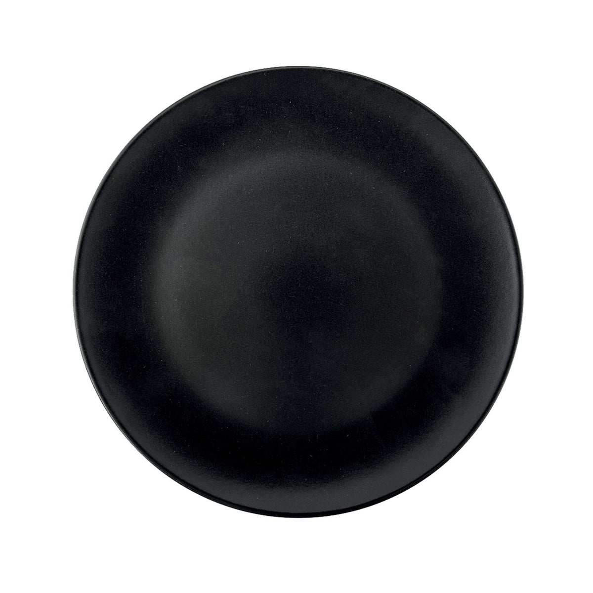 Monaco Piatto Piano in Stoneware Nero Opaco 26 cm 6 Pezzi