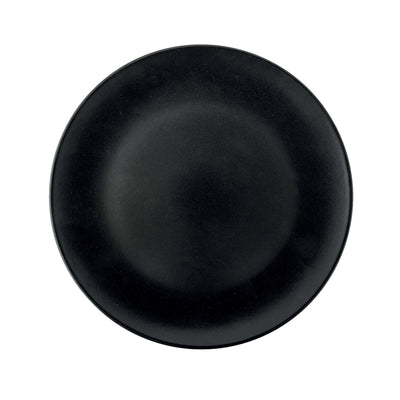 Monaco Piatto Piano in Stoneware Nero Opaco 26 cm 6 Pezzi