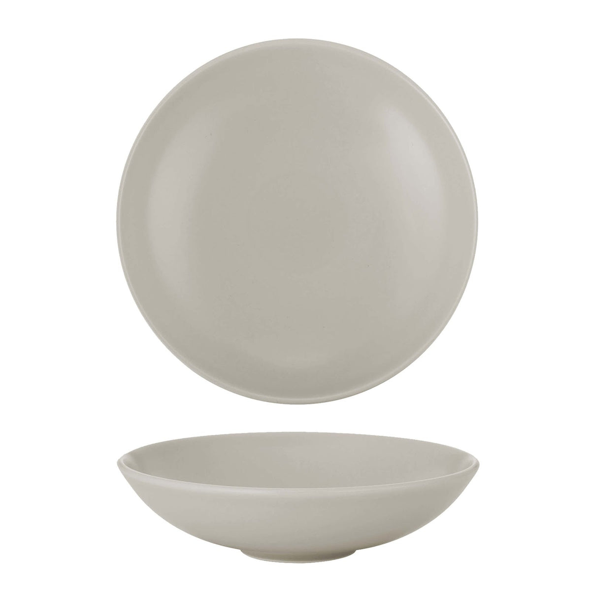 Monaco Piatto Fondo in Stoneware Sabbia 19 cm 6 Pezzi