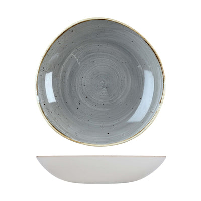 Churchill Stonecast Grigio Puntinato Organic Piatto Fondo Coppa Ø 25,3 cm 12 Pezzi