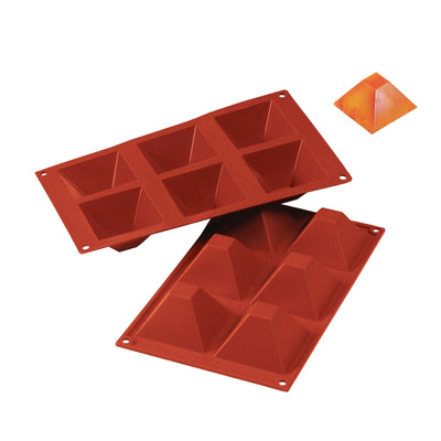 Stampo in Silicone 6 Piramidi 7,1x7,1 cm H 4 cm 1 Pezzo