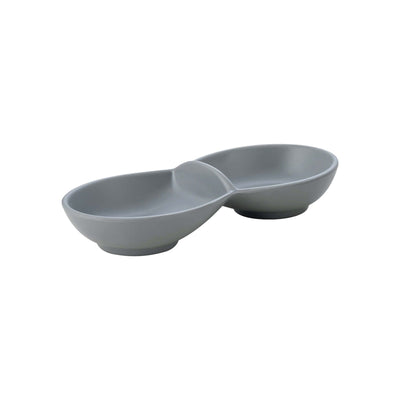 Buffet Coppetta 2 Scomparti in Melamina Grigia cm 23,5x10,5 H 3,8 12 Pezzi