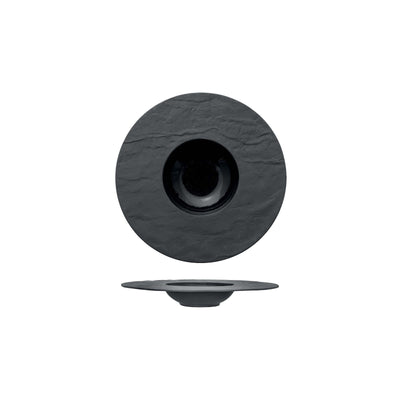 Pasta Bowl Effetto Pietra Nero 28 cm 2 Pezzi