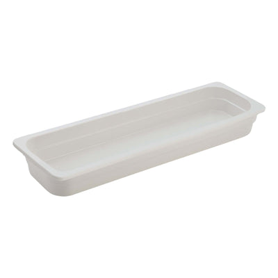 Vasca Gastronorm GN 2/4 in Melamina Bianca 52,7x16,5 cm H 6,5 cm