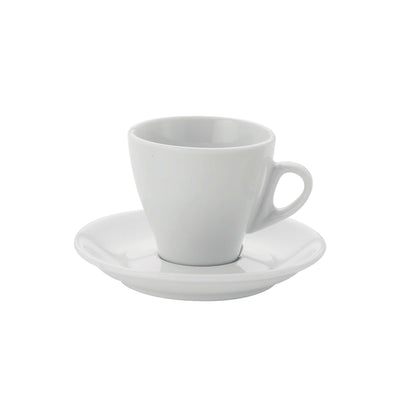 Praga Piattino per Tazza da Tè in Porcellana Bianca 6 Pezzi