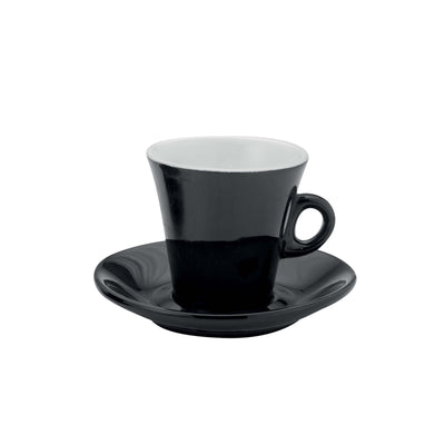 Oslo Piattino Nero per Tazza da Tè 6 Pezzi