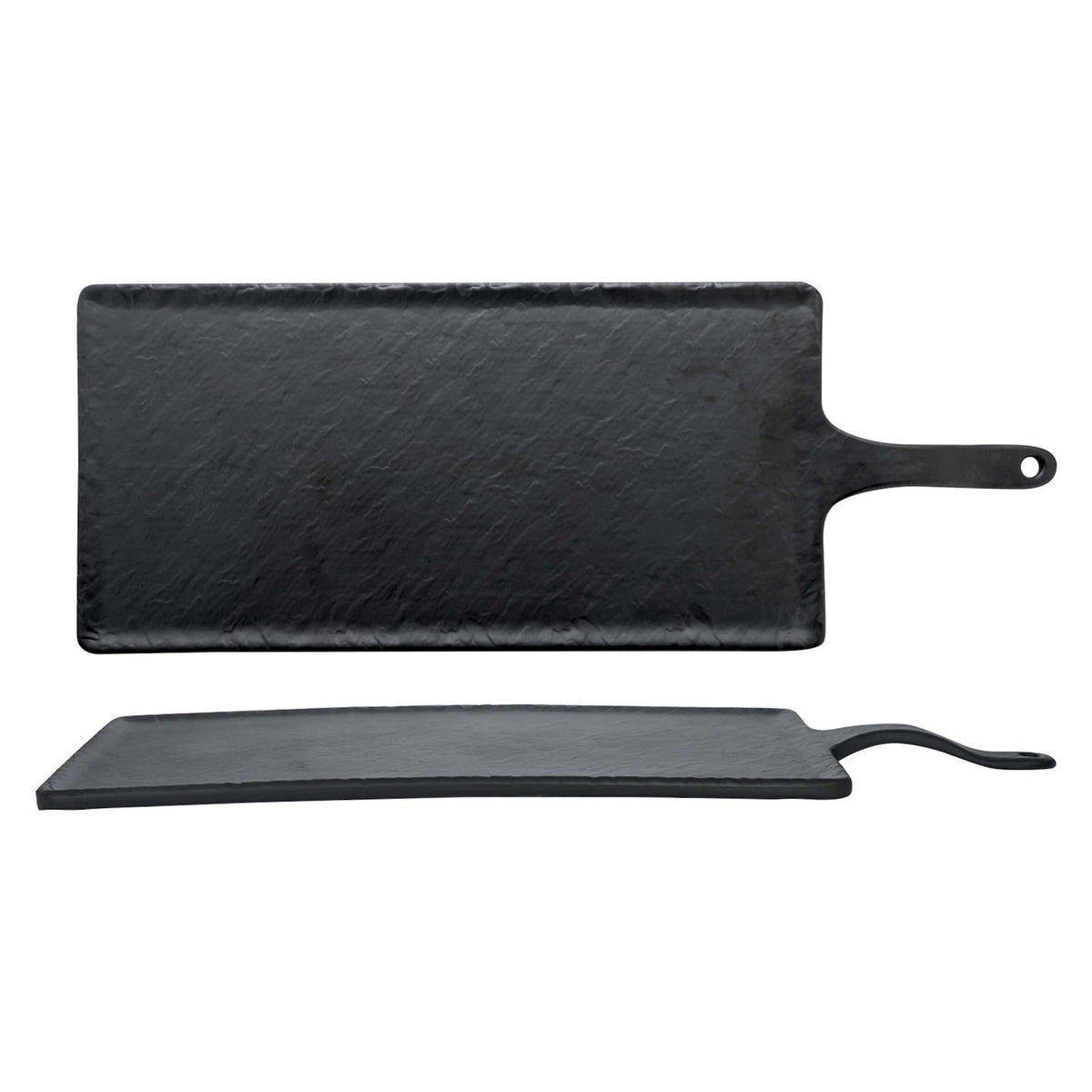 Vassoio Rettangolare in Melamina Wengè con Manico 40x20 cm