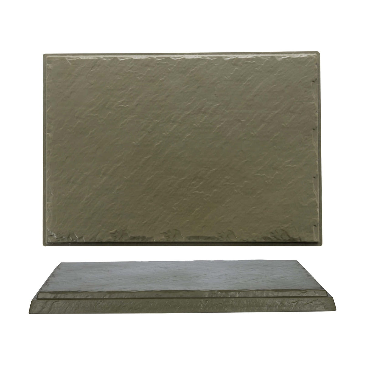 Vassoio Impilabile in Melamina Verde Oliva 33,5x23,5 cm H 2,5