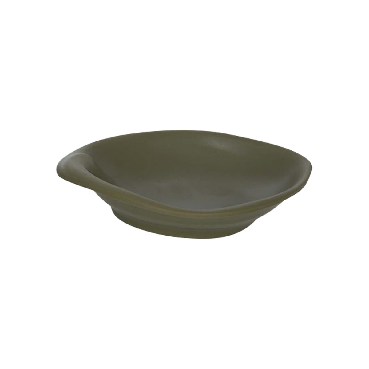 Coppetta Ovale in Melamina Verde Oliva 11,7x9,1 cm H 2,4