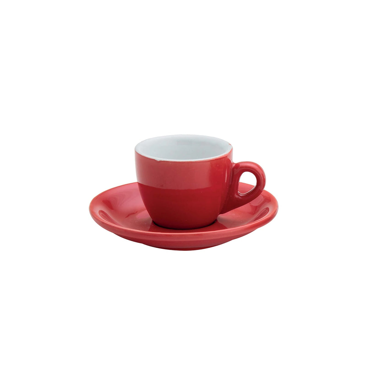Parigi Piattino Rosso per Tazza Caffè 6 Pezzi