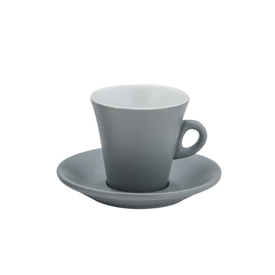 Oslo Piattino per Tazza Tè Grigio Opaco 6 Pezzi