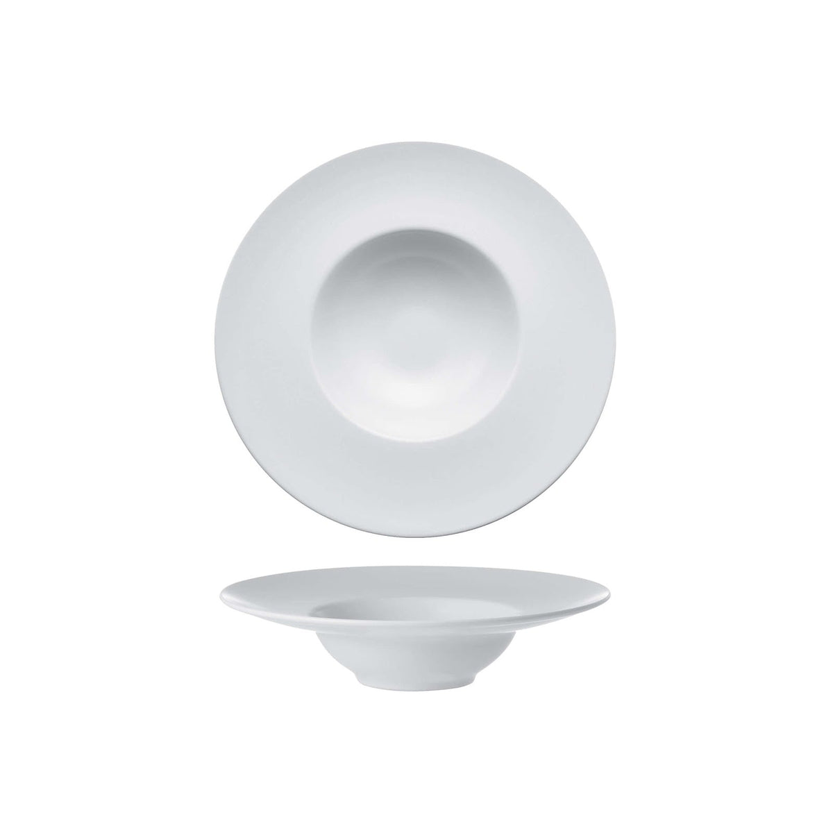 Monaco Piatto Pasta Stoneware Bianco Opaco Ø25 cm 6 Pezzi