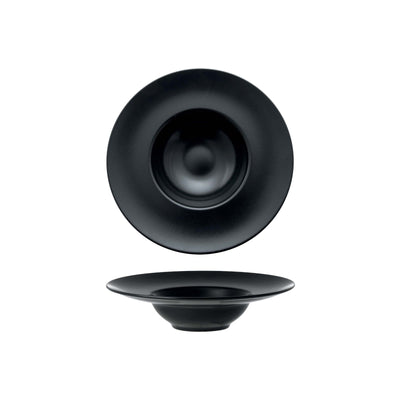 Monaco Piatto Pasta Stoneware Nero Opaco Ø25 cm 6 Pezzi