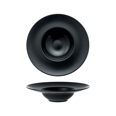 Monaco Piatto Pasta Stoneware Nero Opaco Ø28 cm 6 Pezzi
