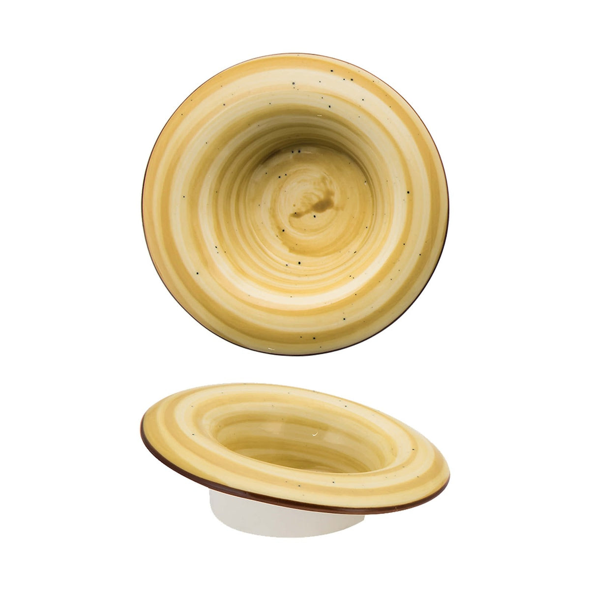 Mini Pasta Bowl Inclinato Reactive Color Ocra New Bone China Ø 10,2 cm 6 Pezzi
