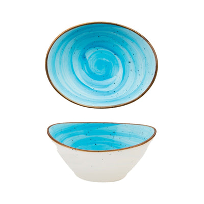 Coppetta Ovale Svasata Grande Azzurra 9,9x7,9 cm 4 Pezzi