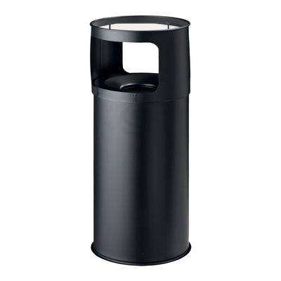 Posacenere Gettacarte Antifuoco Inox Nero 50 Litri Diametro 33 cm H 81