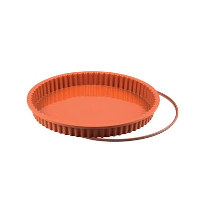 Stampo Flan Tondo Festonato in Silicone Antiaderente Ø 28 cm H 3 cm